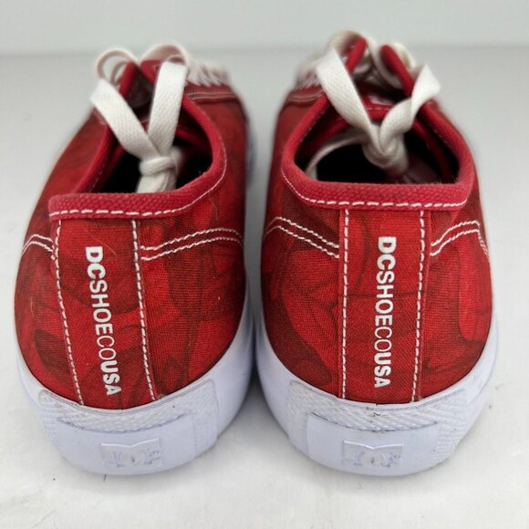 DC Mens Manual S Evan ADYS300629 Red Canvas Skate Inspired Size 8 Sneakers - Picture 5 of 12
